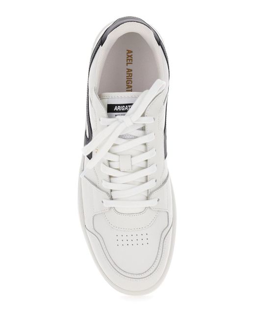 Axel Arigato White 'Dice-A' Low Top Sneakers With Laminated Logo for men
