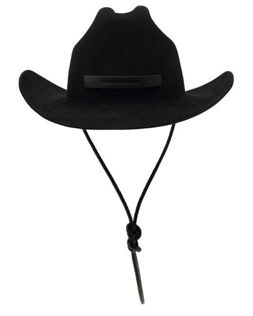 Ruslan Baginskiy Black Cowboy Hat With Logo Patch