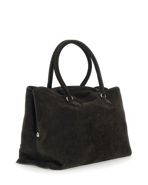 OSOI Black 'Shell Brot Large' Shopper With Two Handles And Key Pendant