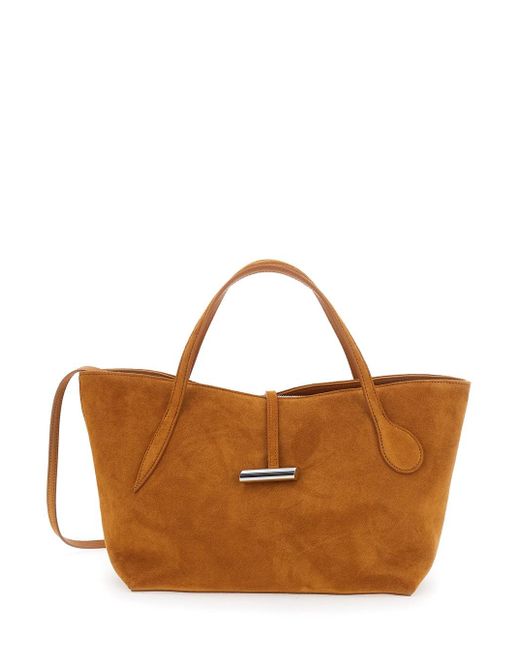 Liffner Brown 'Petite Penne' Tote Bag With Side Pocket