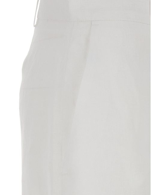 Plain White Shorts With Belt Loops