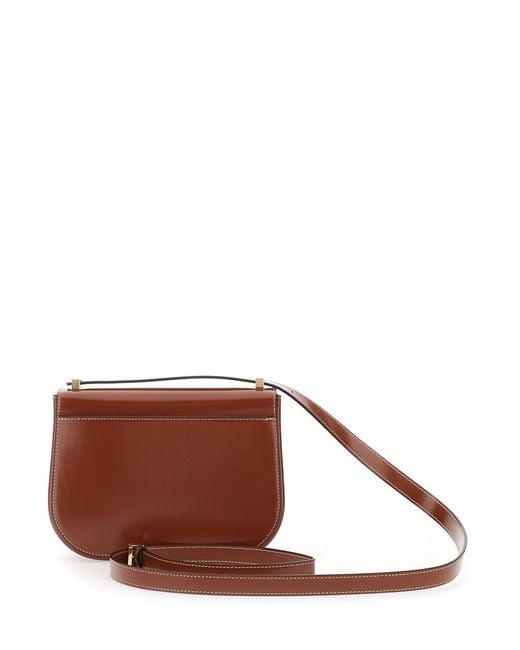 Ferragamo Brown Crossbody Bag With Adjustable Strap And Gancini Plaque