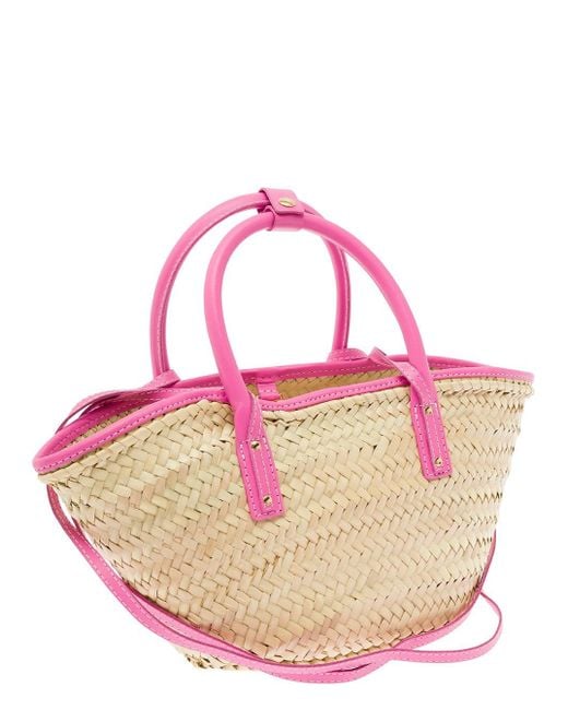 Jacquemus Pink 'Le Panier Soli' And Tote Bag With Patch Pocket A