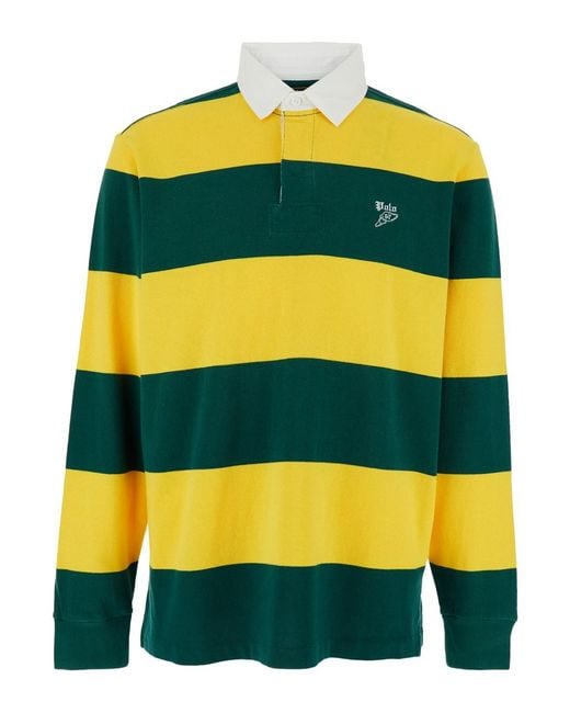 Polo Ralph Lauren Yellow Polo Shirt With Embroidered Logo for men