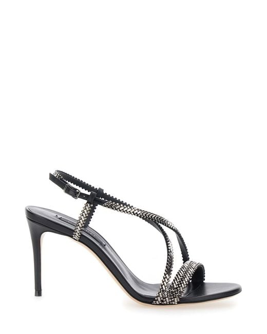 Casadei Metallic Sandals Josephine Leather