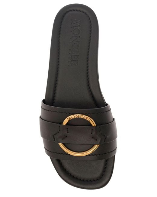 Moncler Black 'Bell' Slippers