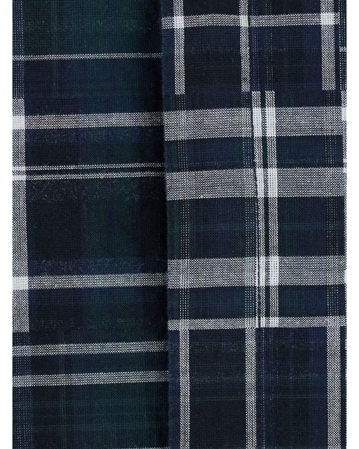 ERL Blue Short-Sleeve Shirt With Check Pattern for men
