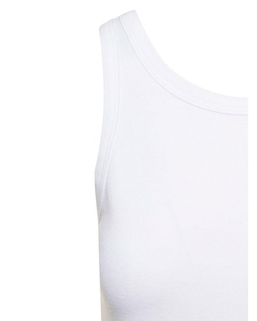 The Row White 'frankie' Tank Top In Cotton Woman