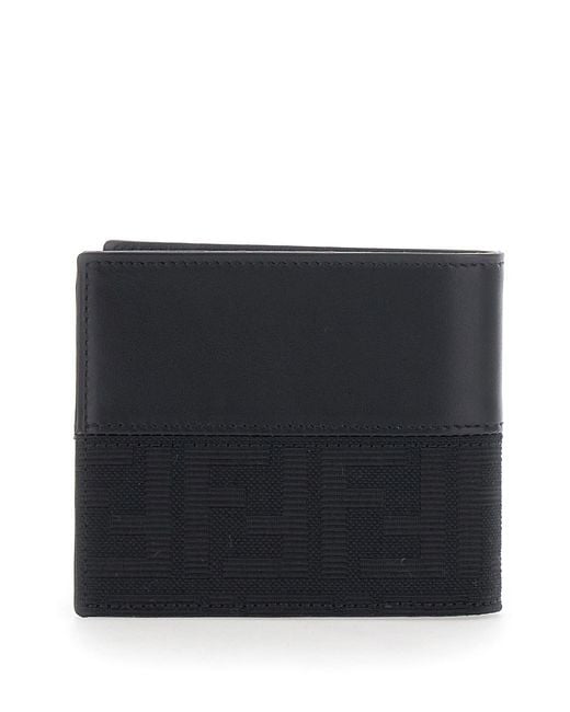 Fendi Black Ff Canvas + Pelle for men
