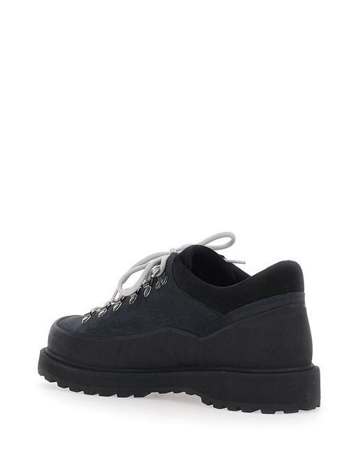 Diemme Black Cornaro Rubber Ankle Boots With Rubber Sole And Nubuck Fo for men