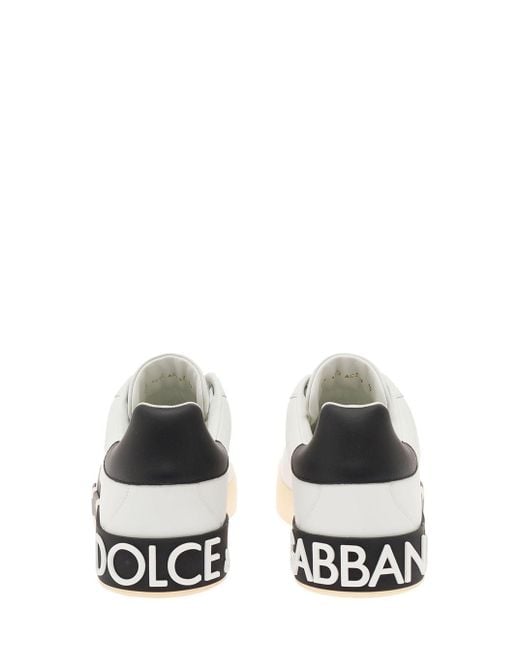 Dolce & Gabbana White Portofino And Leather Sneakers for men