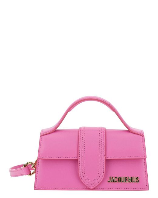 Jacquemus Pink 'Le Bambino' Handbag With Removable Shoulder Strap