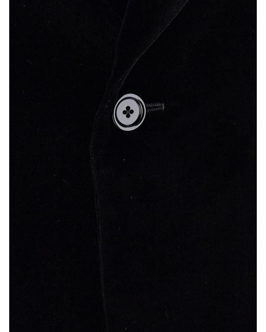 Lardini Black Single-Breasted Jacket With Pointed Lapels for men
