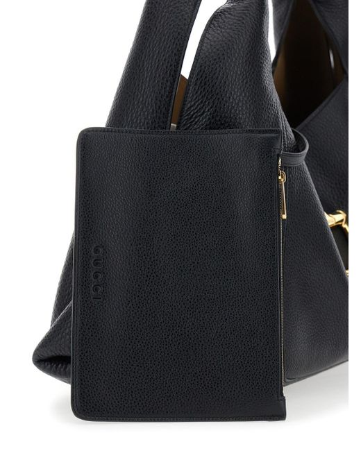 Gucci Black Shoulder Bag With Horsebit Closure