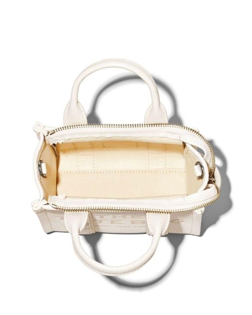 Marc Jacobs White The Leather Micro Tote Bag