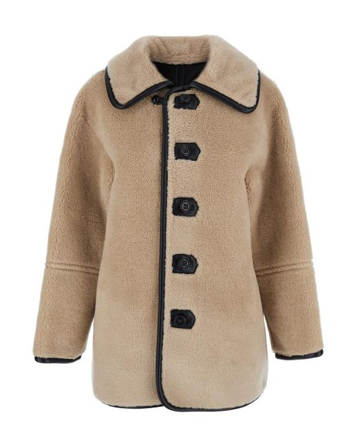 Giubbotto Con Design Reversibile di Low Classic in Natural
