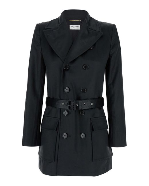 Saint Laurent Black Double-Breasted Jacket