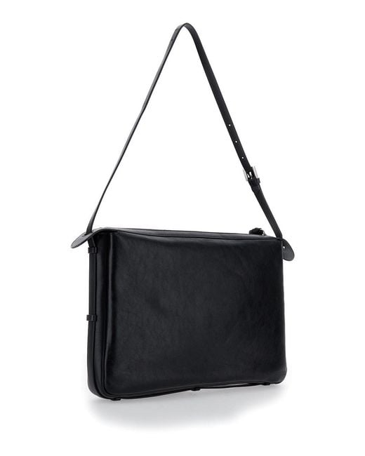 Borsa A Spalla 'Simply Large' Con Dettaglio Ff di Fendi in Black