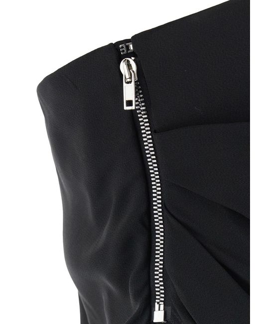 Rick Owens Black Lido' Long Dress With Straight Neckline