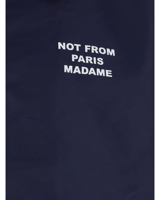 Drole de Monsieur Blue 'La Veste Slogan' Jacket With Slogan On Front A for men