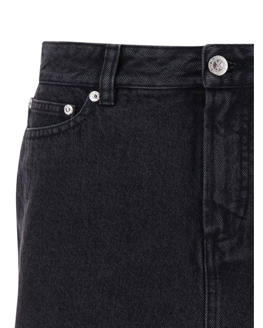 A.P.C. Black Five-Pocket Mini-Skirt