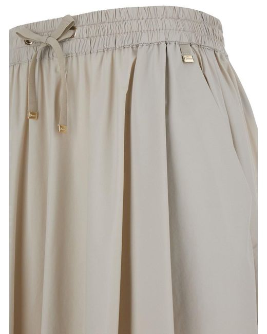 Herno White Maxi Dress With Drawstring