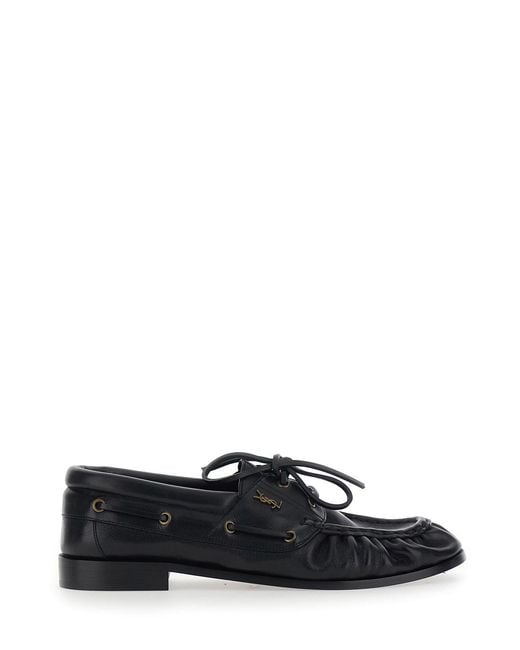 Saint Laurent White Le Loafer Bateau for men