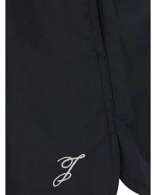 Jacquemus Blue 'Le Short De Bain Puntini' Swim Shorts With Logo Embro for men