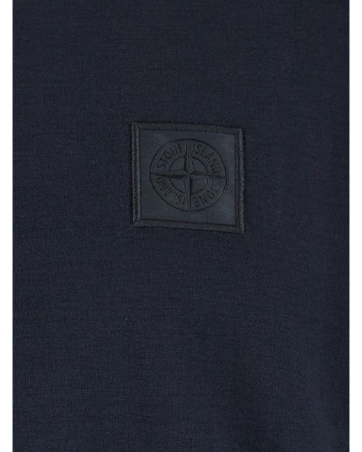 Stone Island Blue Jersey Basic for men