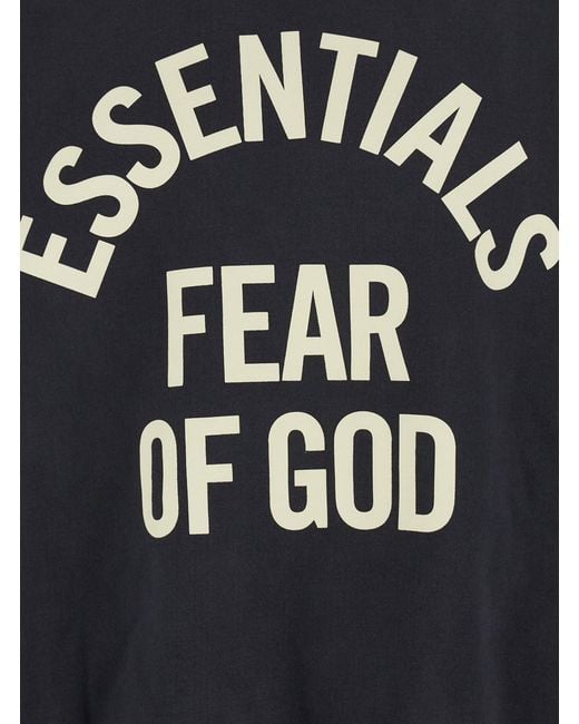 Fear Of God Blue 'Campus 90's Crewneck Sweatshirt Essentials' With Round Neck And Long Sleeves for men
