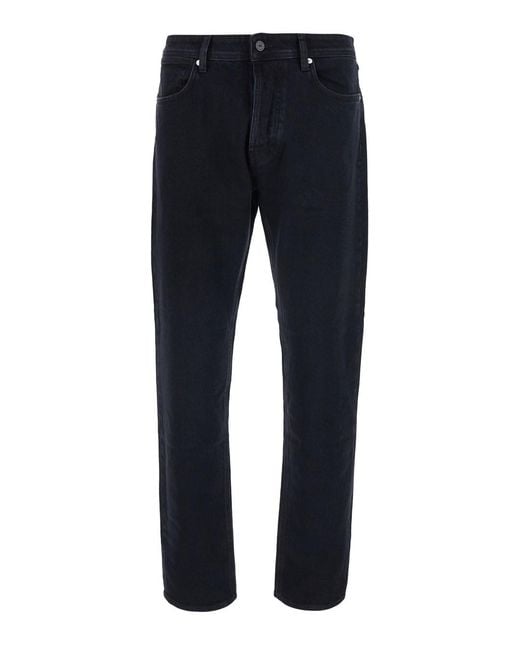 Stone Island Blue Slim Jeans With Logo Patch On The Back for men