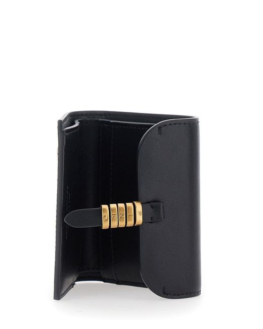 Pinko Blue 'Saddle' Wallet With Logo Detail On The Front