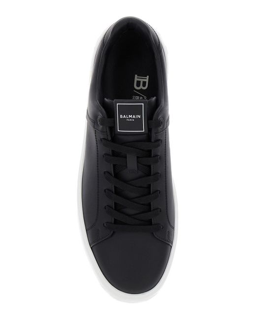 Sneaker Basse 'B-Court' Con Patch Logo di Balmain in Black da Uomo
