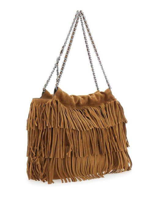 Borsa A Spalla 'Fleming' Con Tracolla A Catena E Design Con di Tory Burch in Brown