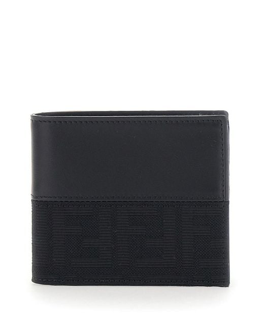 Fendi Black Ff Canvas + Pelle for men
