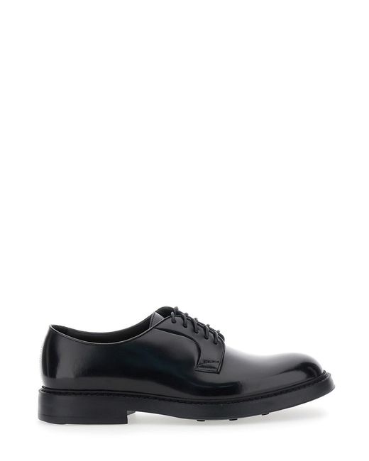 Doucal's White Classic Derby Shoes With Polished Finish for men