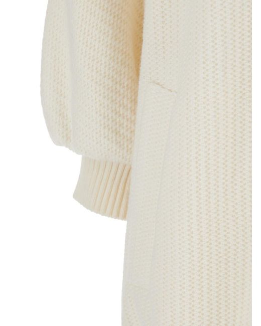 Giubbotto 'Cirino' Girocollo Con Patch Logo Sul Retro E Lavor di Max Mara in White