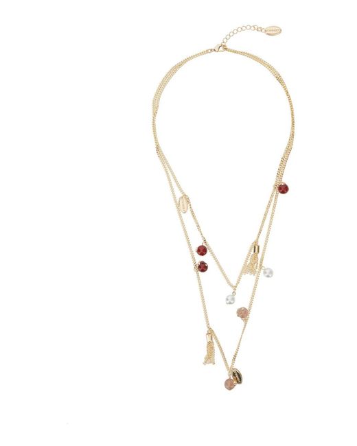 Twinset White Necklace 'Necklace' With Brass Details For