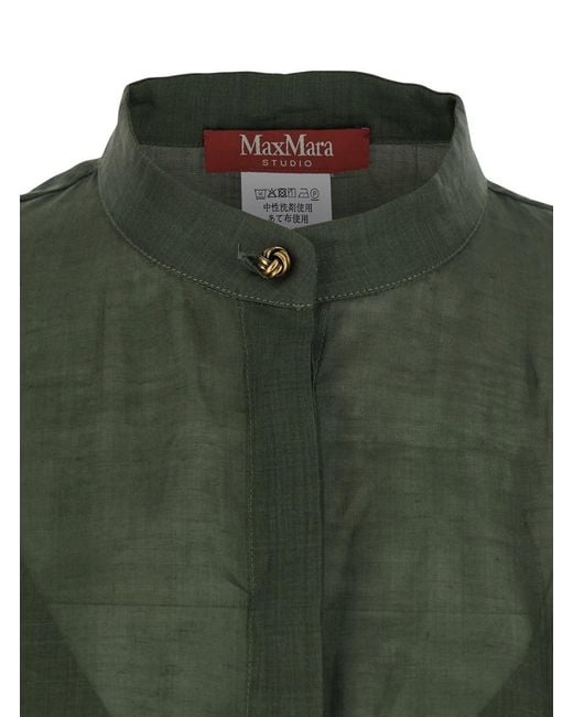 Max Mara Green Shirt Mstbaldi Cotton
