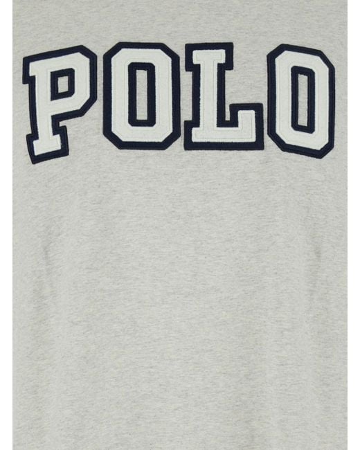 Polo Ralph Lauren Gray Crewneck T-Shirt With Logo for men