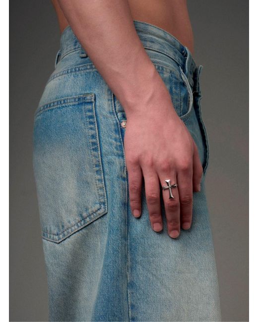 LAG World White 'Croix' Cross Shaped Ring