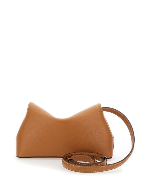 Totême Brown 'T-Lock' Crossbody Bag With Twist Lock Closure