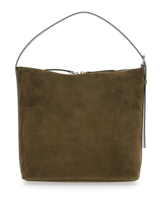 A.P.C. Green 'Vera' Shoulder Bag With Top Handle And Zip Closure