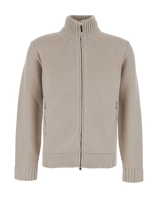 Kangra Gray Zip Cardigan With Pockets F.5 Is A Cardigan With Zip Closure An for men