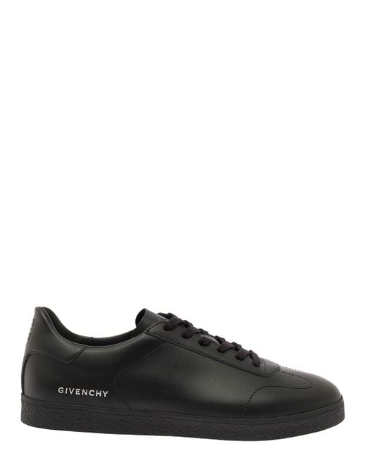 Givenchy Black Low Top Sneakers With Logo Lettering Detail for men