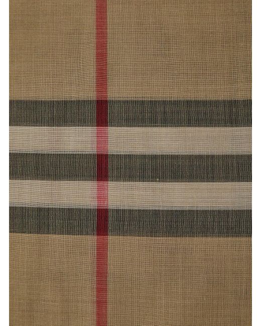 Burberry Green Scarf With Giant Check