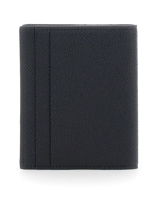 Ferragamo Black 'Micro Gancini' Card Holder Bi-Fold With Logo for men
