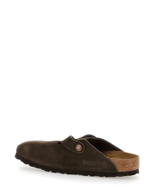 Mule Slip-On 'Boston' Con Fibbia di Birkenstock in Brown