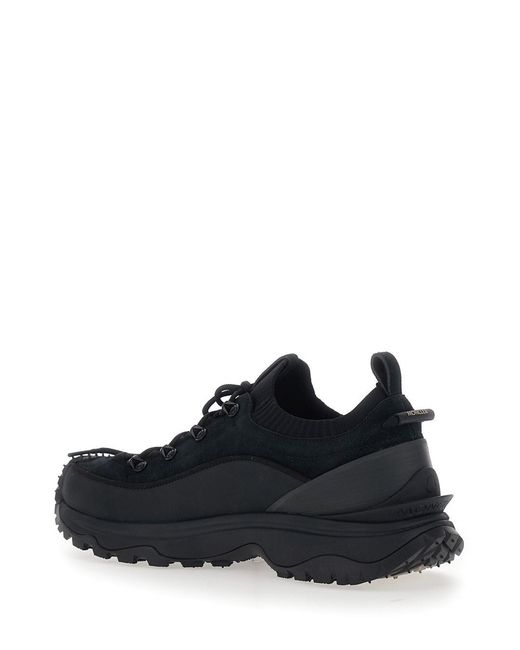 Moncler Black 'Trailgrip' Sneaker With Logo Detail On The Front And Ch for men