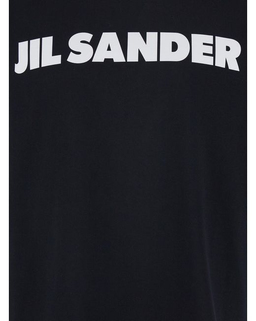 T-Shirt Girocollo Con Maxi Logo Lettering Sul Fronte di Jil Sander in Blue da Uomo